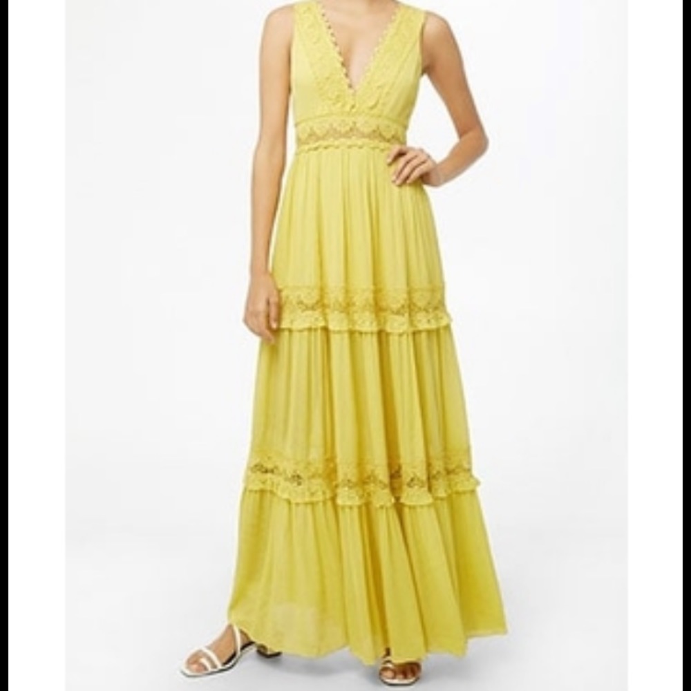 Crochet-Trim Tiered Maxi Dress ❤️ Forever 21